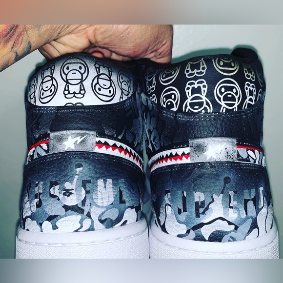 Jordan 1 Custom Bape - Picture 6 of 14